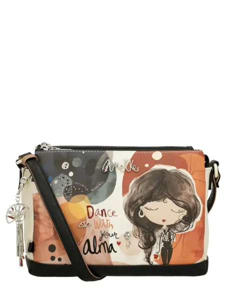 Bandolera Estampada 3 Compartimentos Anekke Alma