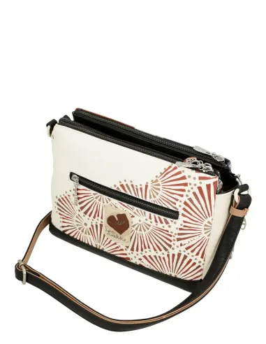 Bandolera Estampada 3 Compartimentos Anekke Alma