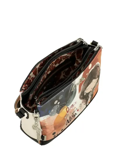 Bandolera Estampada 3 Compartiments Anekke Ànima