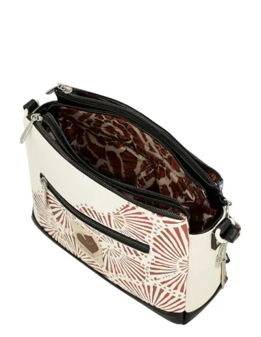 Bandolera Estampada 3 Compartimentos Anekke Alma