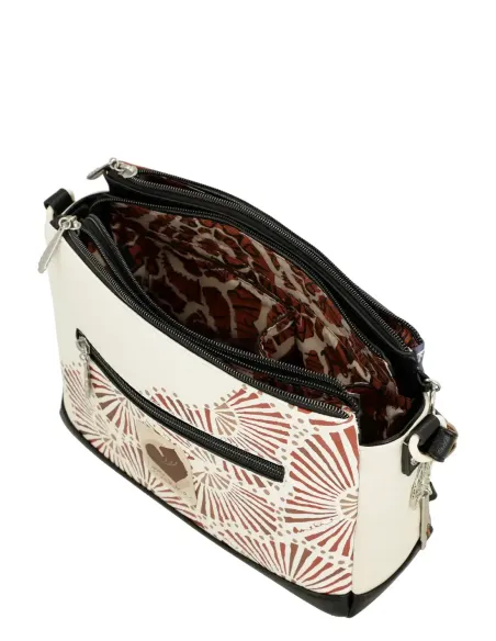 Bandolera Estampada 3 Compartimentos Anekke Alma