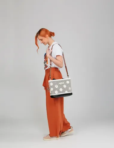 Bolso de Mano con Bandolera Anekke Lunares