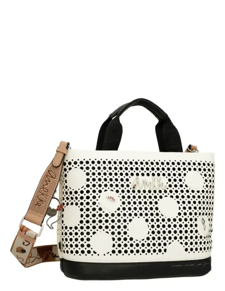 Bolso de Mano con Bandolera Anekke Lunares