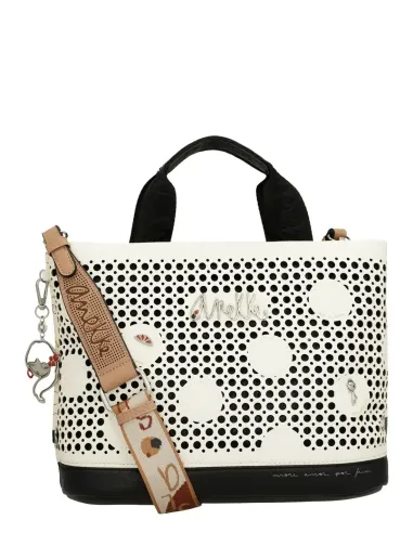 Bolso de Mano con Bandolera Anekke Lunares