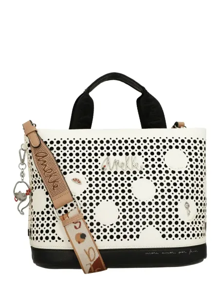 Bolso de Mano con Bandolera Anekke Lunares