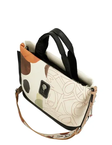 Bolso de Mano con Bandolera Anekke Lunares