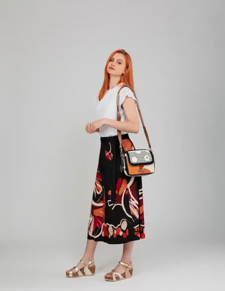 Bandolera de Solapa Ovalada Anekke Lunares