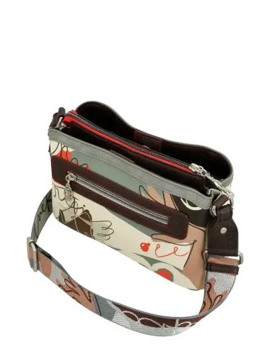 Mala a Tiracolo 3 Compartimentos Anekke Ole