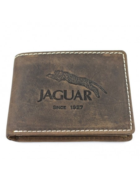Carteira Americana com porta moedas Jaguar - Crazy Horse 6 cartões