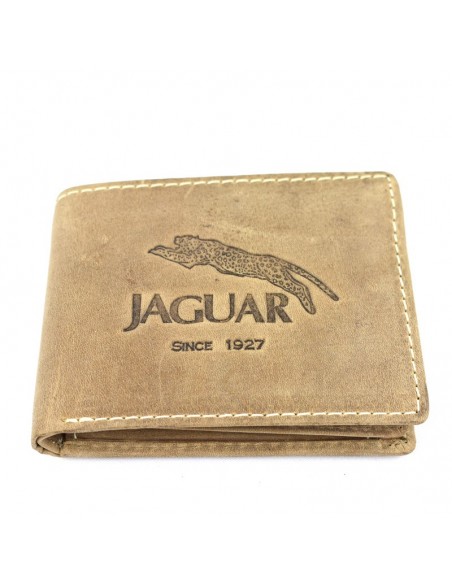 Carteira Americana com porta moedas Jaguar - Crazy Horse 6 cartões