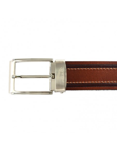 Cinturó d'home, JAGUAR - Leathers Belts collection, 35 mm, gravat al foc