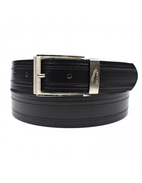 Cinturó d'home, JAGUAR - Leathers Belts collection, 35 mm, gravat al foc