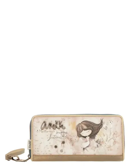 Billetero Grande Estampado RFID Anekke Memories