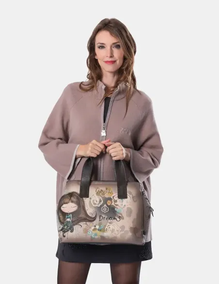 Bolso de Mano Con Bandolera Anekke Real