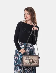 Mala a Tiracolo Estampada 3 Compartimentos Anekke Real