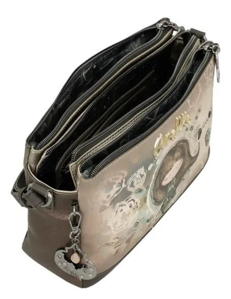 Bandolera Estampada 3 Compartiments Anekke Real