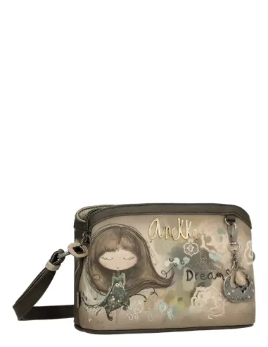 Mala a Tiracolo Triple Compartimentos Anekke Real