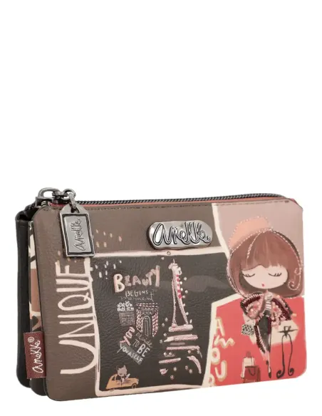 Porta-Moedas 3 Compartimentos Anekke Mademoiselle