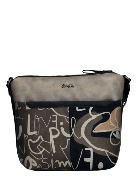 Bandolera Grande Con Bolsillo Frontal Anekke Nature Koko