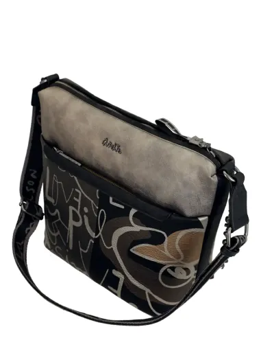 Mala a Tiracolo Grande Com Bolso Frontal Anekke Nature Koko