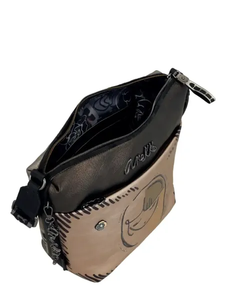 Bandolera Grande Con Bolsillo Frontal Anekke Nature Koko