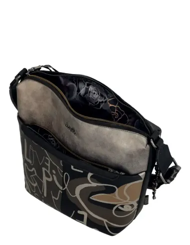 Bandolera Grande Con Bolsillo Frontal Anekke Nature Koko