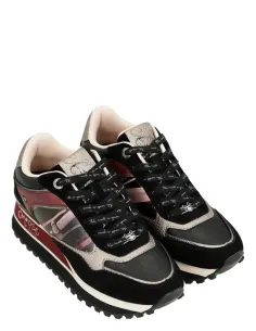 Deportivos Plataforma Negro Con Estampado Anekke Mademoiselle