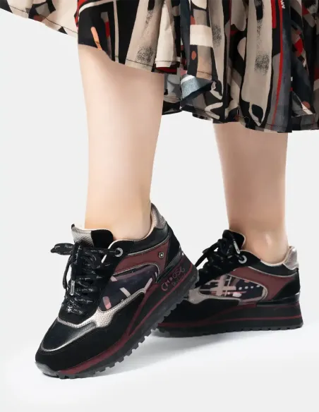 Sabatilles Plataforma Negre Amb Estampat Anekke Mademoiselle