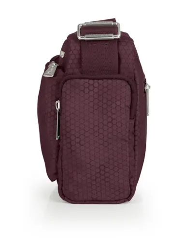 Bandolera Con Bolsillos Granate Gabol - Aitana