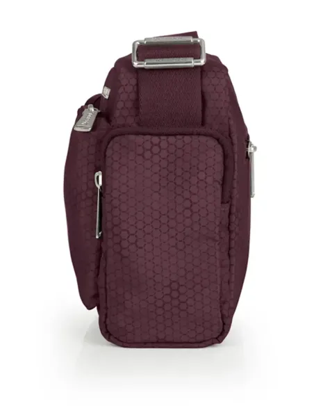 Bandolera Con Bolsillos Granate Gabol - Aitana