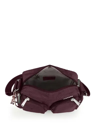 Bandolera Con Bolsillos Granate Gabol - Aitana