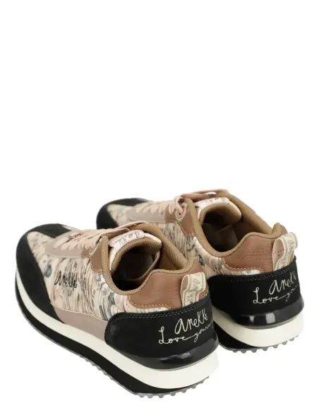 Sabatilles Negre I Daurat Sola Multicolor Anekke Real