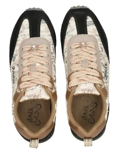 Desportivos Preta E Dourado Sola Multicolor Anekke Real