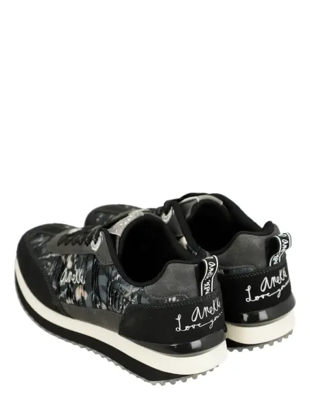 Deportivos Negro Suela Multicolor Anekke Real