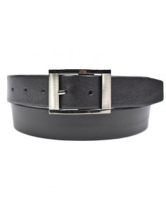 Cinto de homem 33 mm Tagar - Pele Crat e fivela quadrada