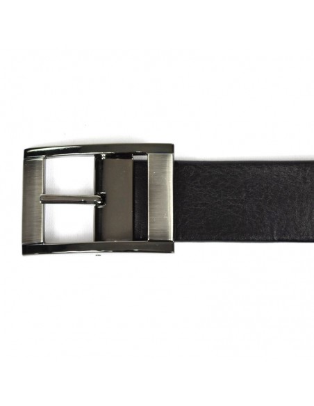 Cinto de homem 33 mm Tagar - Pele Crat e fivela quadrada