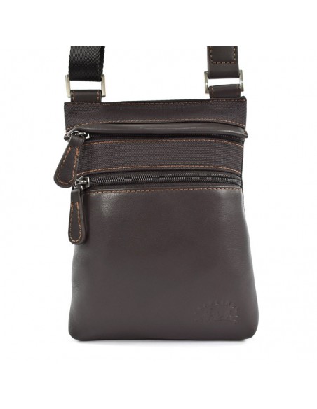 Bolsa Tiracolo Plana Francinel - PORTO combinado lona e couro