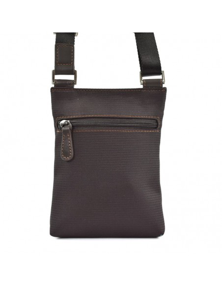 Bandolera Plana de Hombre, Francinel - PORTO, combinado Lona y Piel