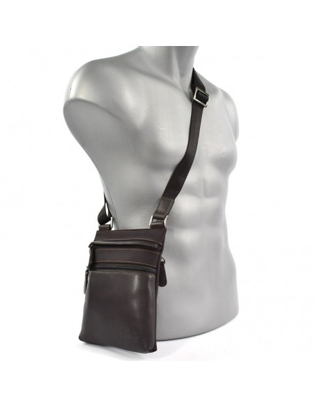 Bandolera Plana de Hombre, Francinel - PORTO, combinado Lona y Piel