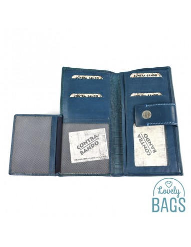 Carteira Grande de pele contra-Bando - Nieve