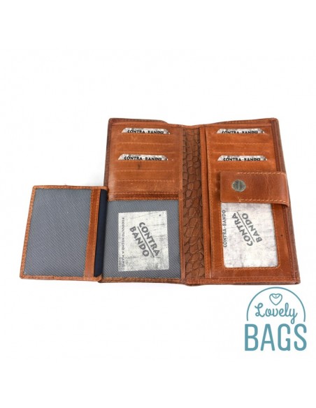 Cartera Gran Contra-Bando - NIEVE amb Pell de Boví