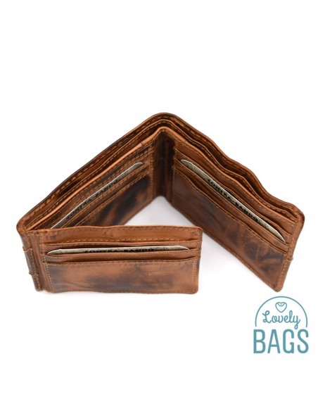 Carteira Americana Contra-Bando - Colada pele Kip