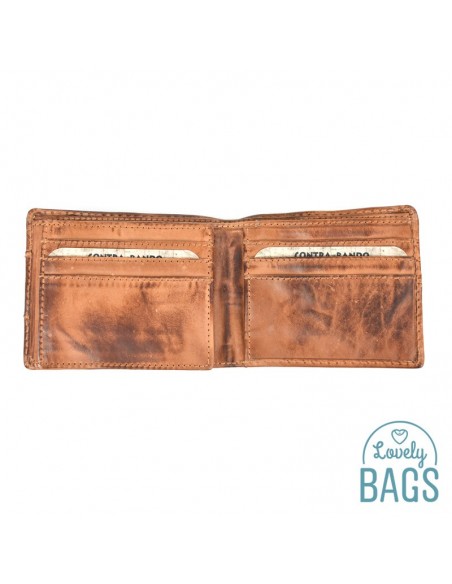 Billetera Americana de Hombre, Contra-Bando - COLADA, hecha en Piel