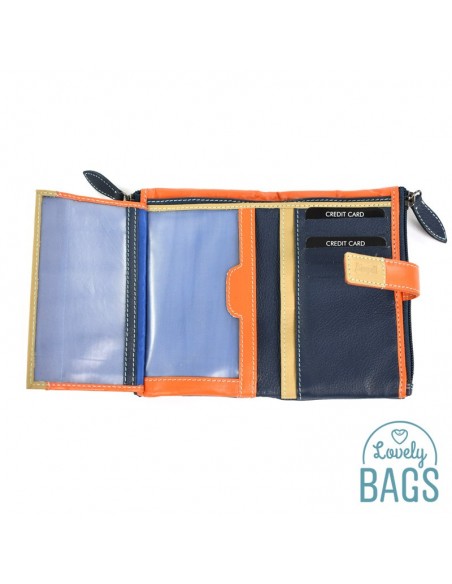 Cartera de piel Adapell - Con 2 cremalleras