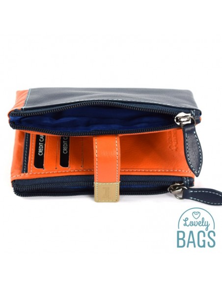 Cartera de piel Adapell - Con 2 cremalleras