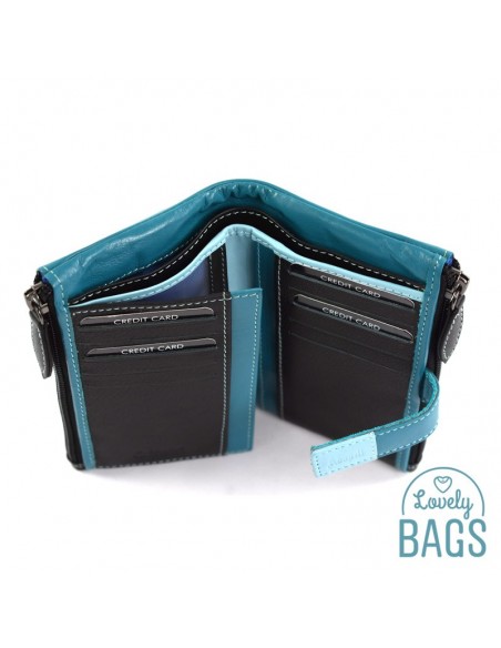 Carteira de couro Adapell - Com 2 zípers