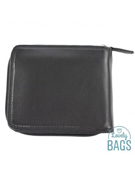 Cartera Americana de hombre cerrada con Cremallera, Francinel - VENISE en Piel de Vaca