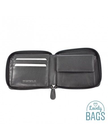 Cartera Americana de hombre cerrada con Cremallera, Francinel - VENISE en Piel de Vaca