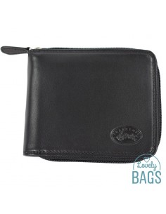 Cartera Americana de hombre cerrada con Cremallera, Francinel - VENISE en Piel de Vaca