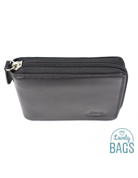 Cartera Americana de hombre cerrada con Cremallera, Francinel - VENISE en Piel de Vaca